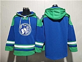 Men's Minnesota Timberwolves Blank Royal Lace-Up Pullover Hoodie,baseball caps,new era cap wholesale,wholesale hats